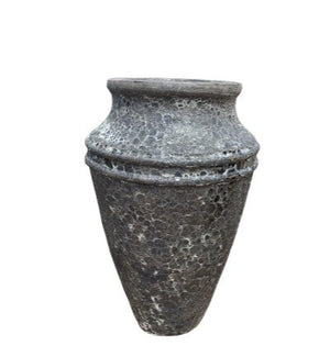 2 Ring Urn Bubble Glazed Pot Ceramic Garden Pot Local GC delivery  Black