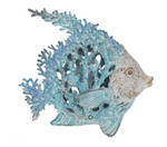 18cm Fish with Blue & White Coral Design