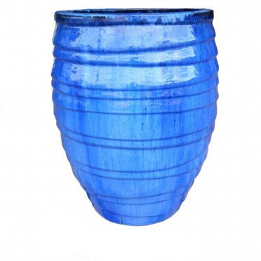 Classic Tall Round Lapped Water Jar Glazed Garden Pot