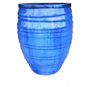 Classic Tall Round Lapped Water Jar Glazed Garden Pot