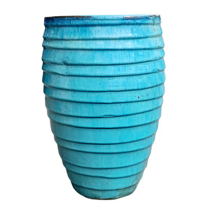 Classic Tall Round Lapped Water Jar Glazed Garden Pot
