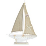 50CM MDF SAIL BOAT W/STARFISH