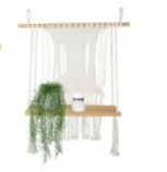 60x78cm Macrame Hanging Decor Shelf