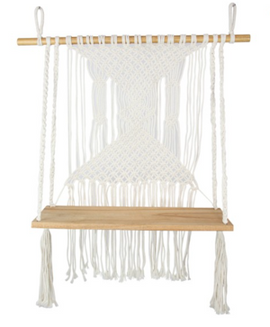 60x78cm Macrame Hanging Decor Shelf