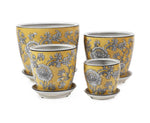 Round Wild blossom Planter w/scr
