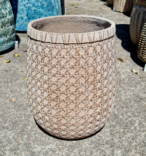 Rattan look bundy pot